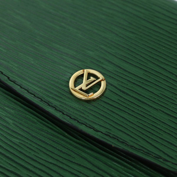 LOUIS VUITTON Epi Montaigne 27 Clutch Bag Green M52654 LV Auth 83255
