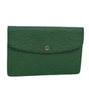 LOUIS VUITTON Epi Montaigne 27 Clutch Bag Green M52654 LV Auth 83255-1