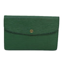 LOUIS VUITTON Epi Montaigne 27 Clutch Bag Green M52654 LV Auth 83255-13