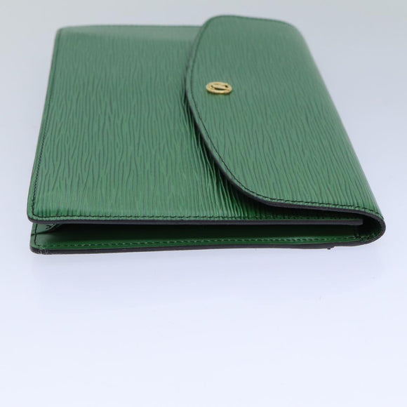 LOUIS VUITTON Epi Montaigne 27 Clutch Bag Green M52654 LV Auth 83255