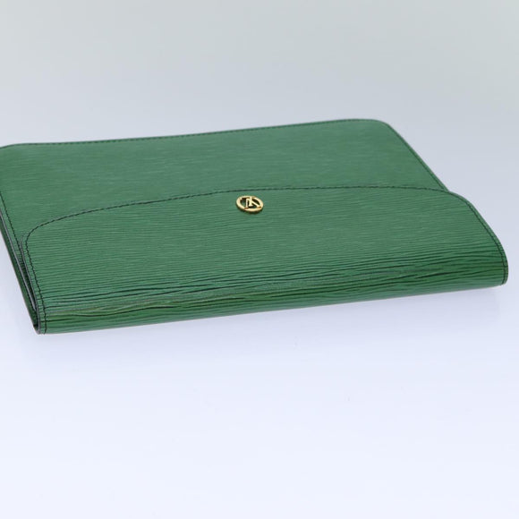 LOUIS VUITTON Epi Montaigne 27 Clutch Bag Green M52654 LV Auth 83255
