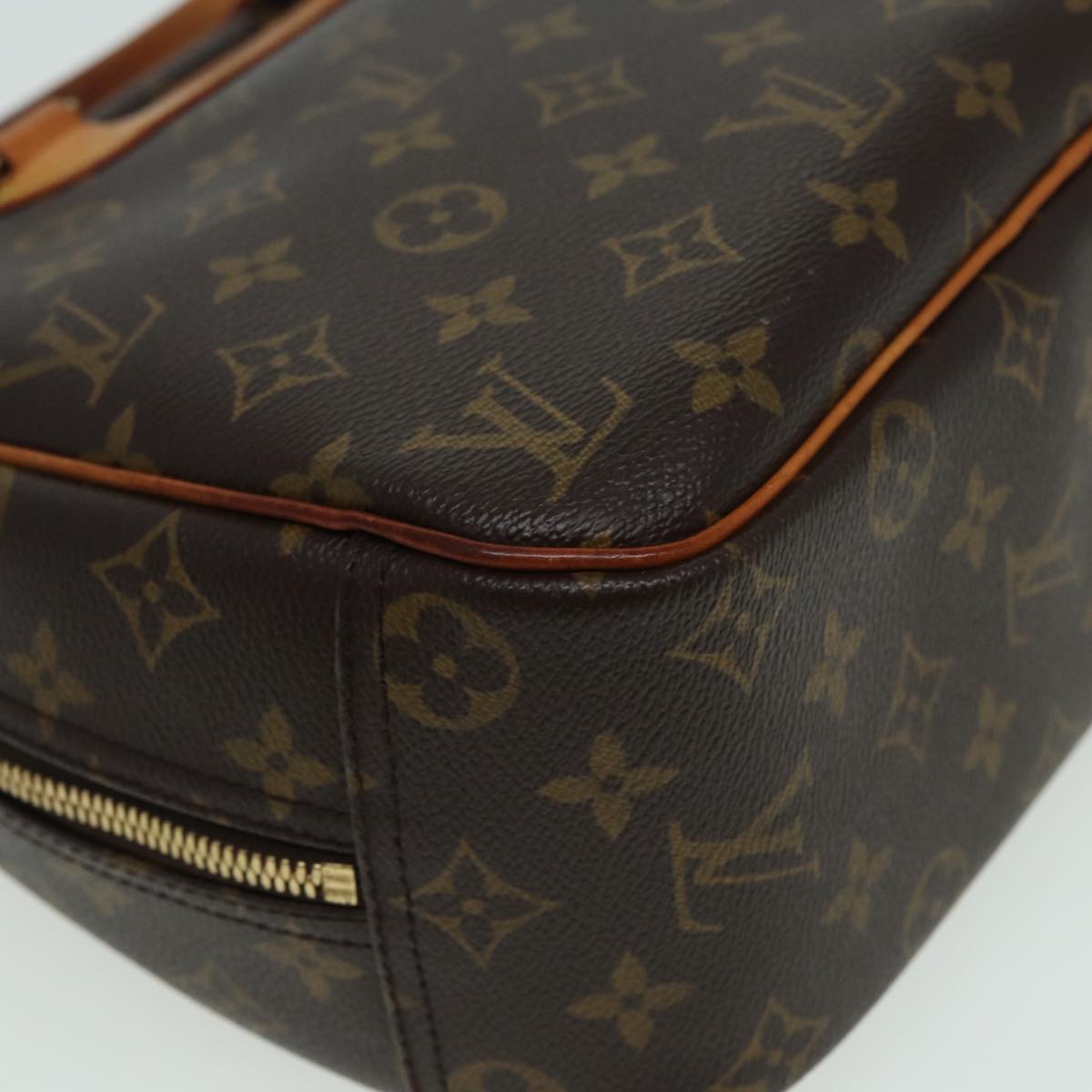 LOUIS VUITTON Monogram Trouville Hand Bag M42228 LV Auth 83258