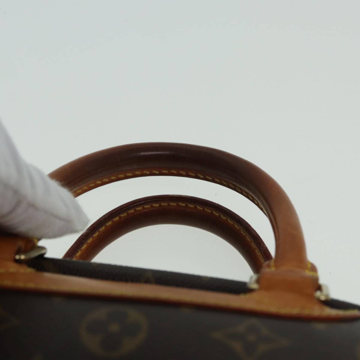 LOUIS VUITTON Monogram Trouville Hand Bag M42228 LV Auth 83258