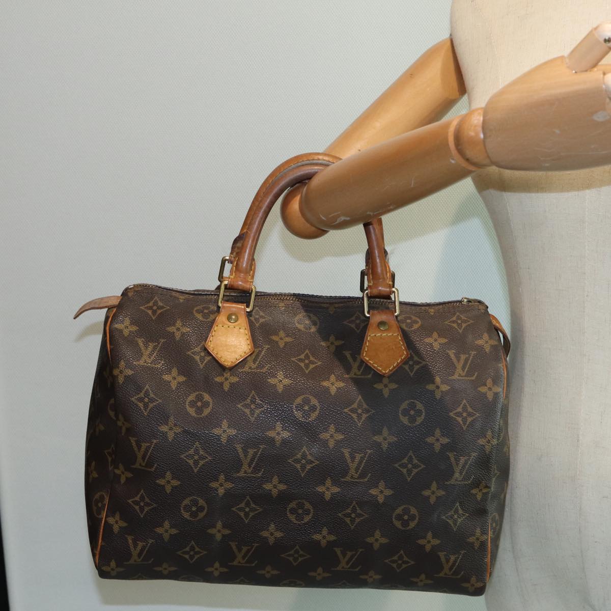 LOUIS VUITTON Monogram Speedy 30 Hand Bag M41526 LV Auth 83267