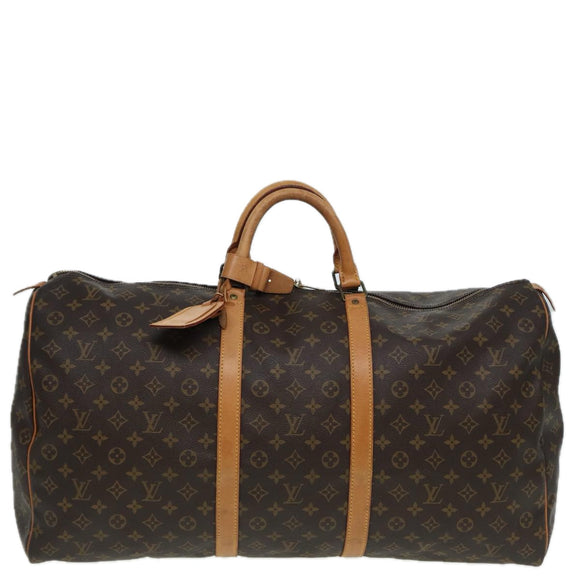 LOUIS VUITTON Monogram Keepall 60 Boston Bag M41422 LV Auth 83293