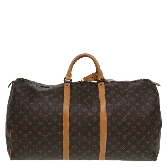 LOUIS VUITTON Monogram Keepall 60 Boston Bag M41422 LV Auth 83293