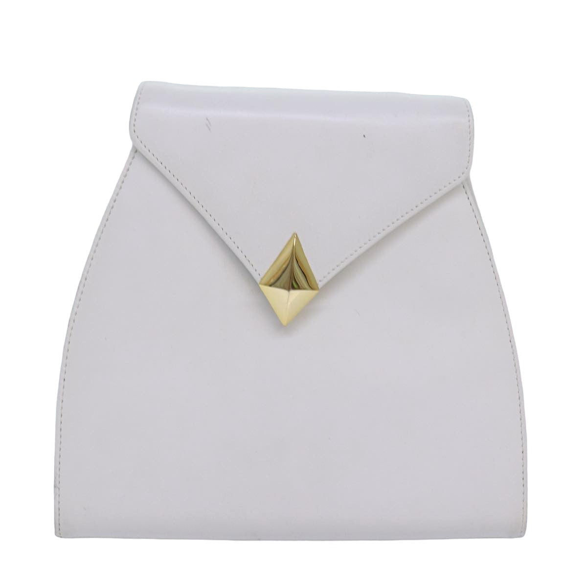 GIVENCHY Shoulder Bag Leather White Auth 83294