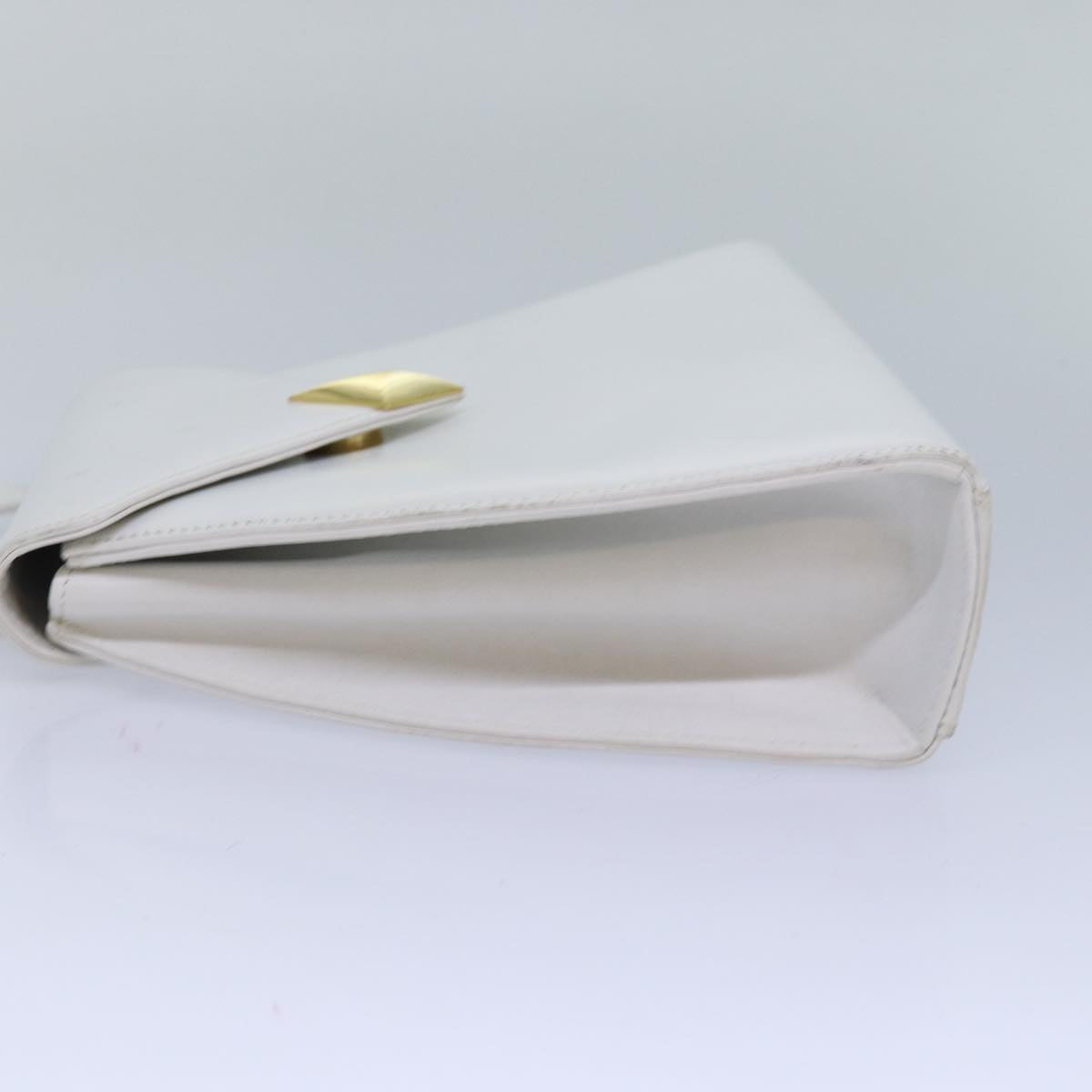 GIVENCHY Shoulder Bag Leather White Auth 83294