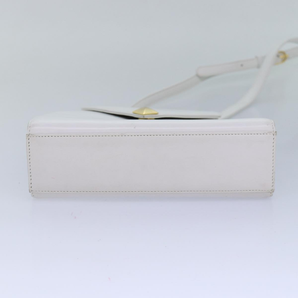 GIVENCHY Shoulder Bag Leather White Auth 83294