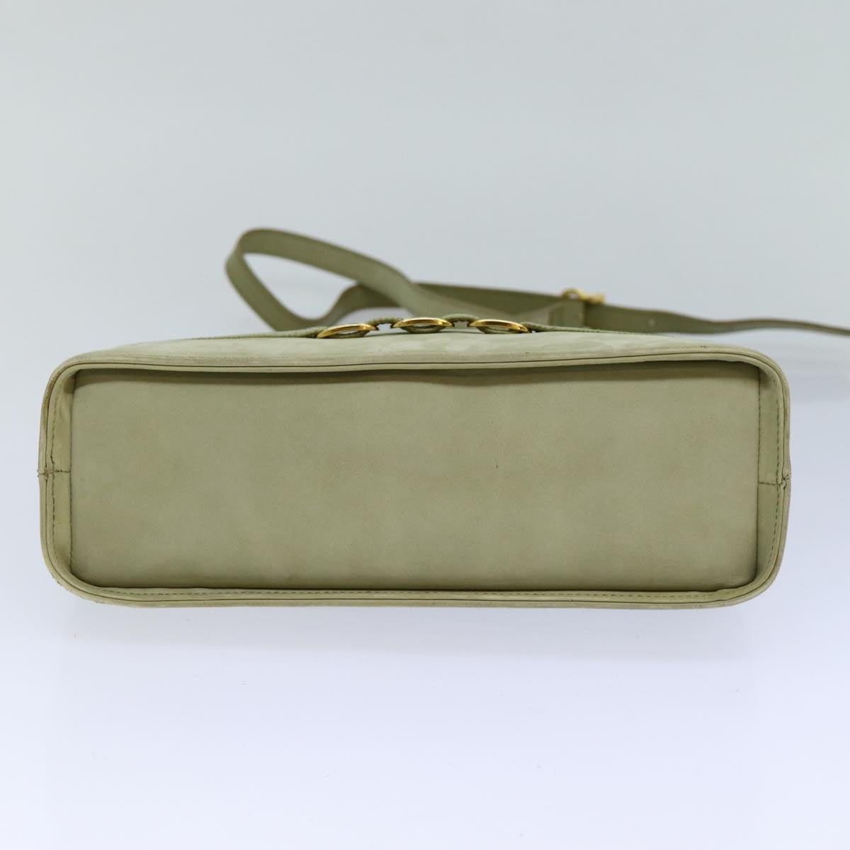 Salvatore Ferragamo Shoulder Bag Suede Green Auth 83304