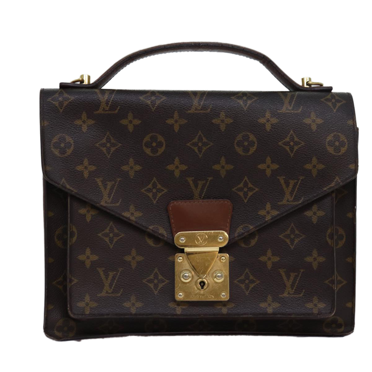 LOUIS VUITTON Monogram Monceau 28 Hand Bag 2way M51185 LV Auth 83308