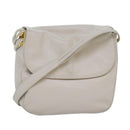 BALLY Shoulder Bag Leather White Auth 83312-1