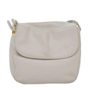 BALLY Shoulder Bag Leather White Auth 83312-13