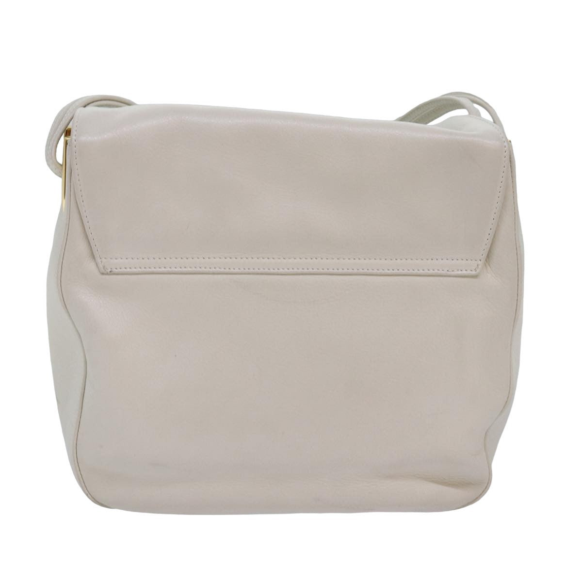 BALLY Shoulder Bag Leather White Auth 83312 - 0