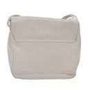BALLY Shoulder Bag Leather White Auth 83312-2