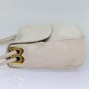 BALLY Shoulder Bag Leather White Auth 83312-3