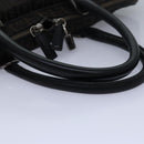 FENDI Zucchino Canvas Hand Bag Brown Black Auth 83318-7