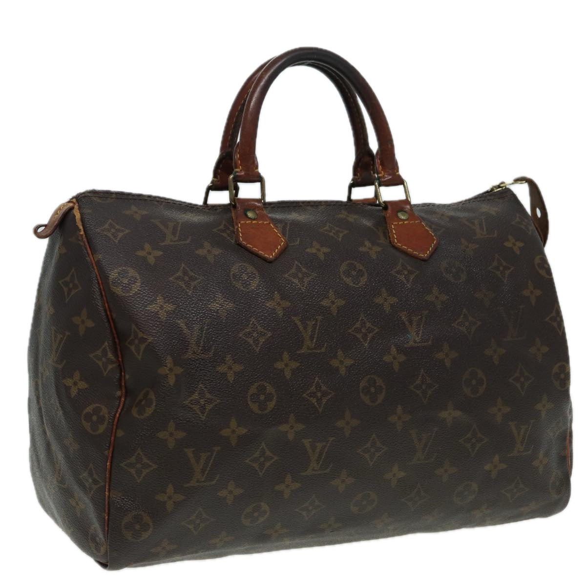 LOUIS VUITTON Monogram Speedy 35 Hand Bag M41524 LV Auth 83321