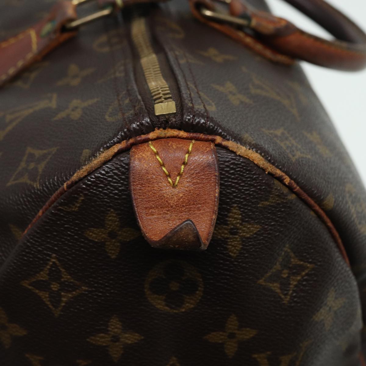 LOUIS VUITTON Monogram Speedy 35 Hand Bag M41524 LV Auth 83321