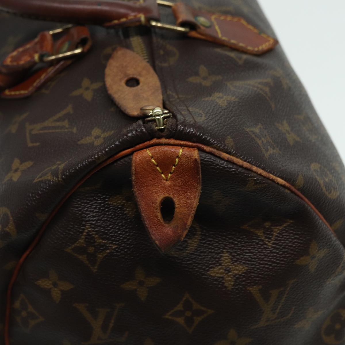 LOUIS VUITTON Monogram Speedy 35 Hand Bag M41524 LV Auth 83321