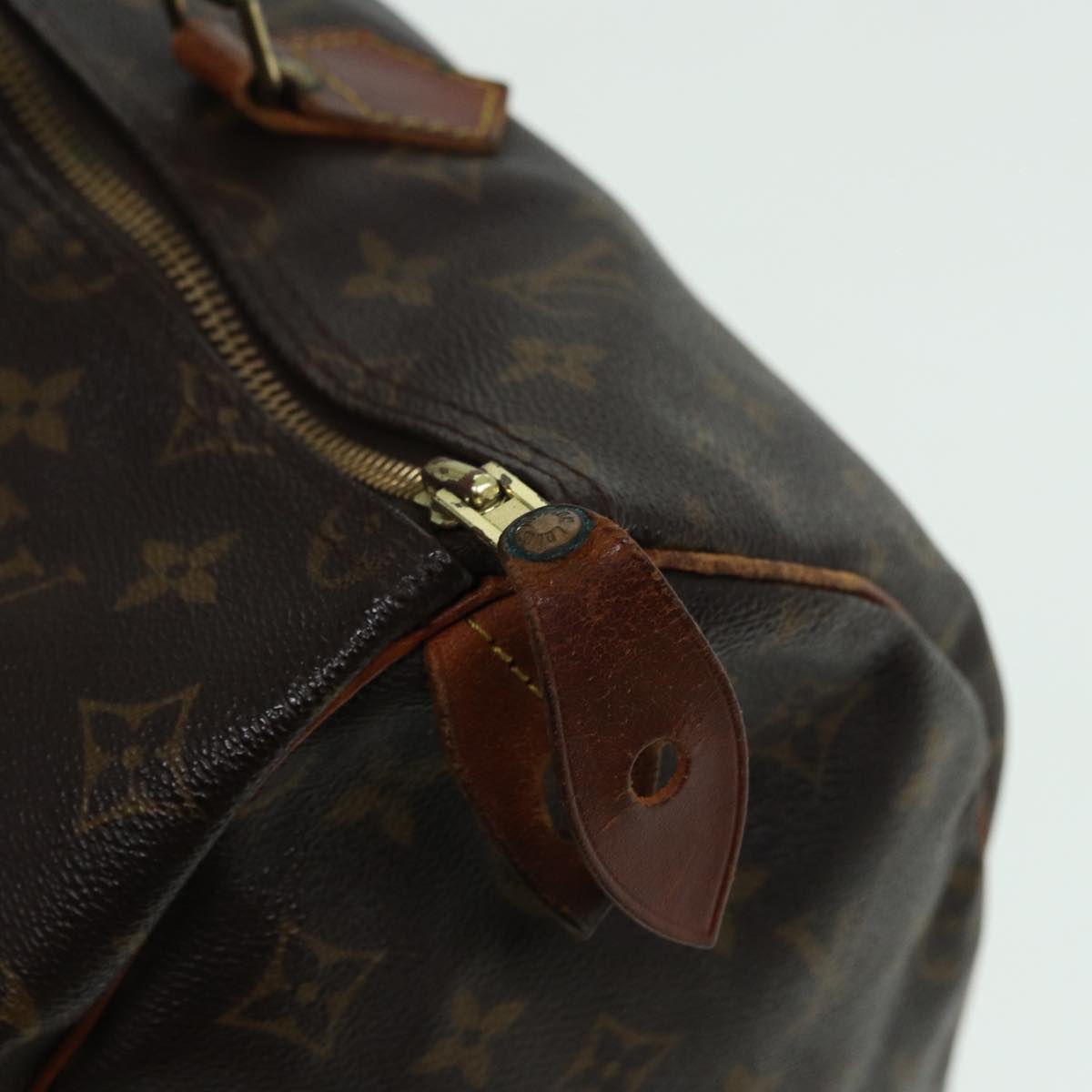 LOUIS VUITTON Monogram Speedy 35 Hand Bag M41524 LV Auth 83321