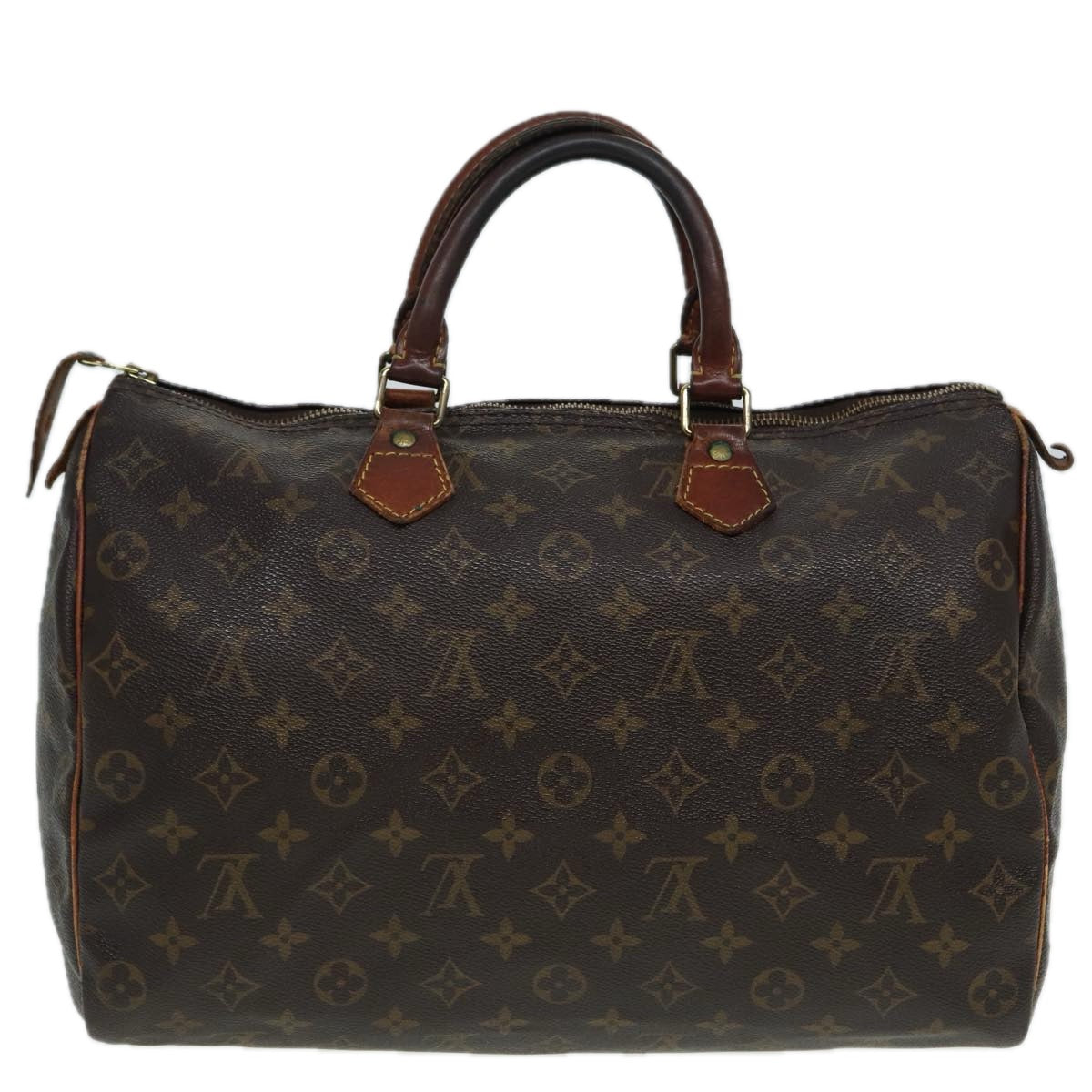 LOUIS VUITTON Monogram Speedy 35 Hand Bag M41524 LV Auth 83321