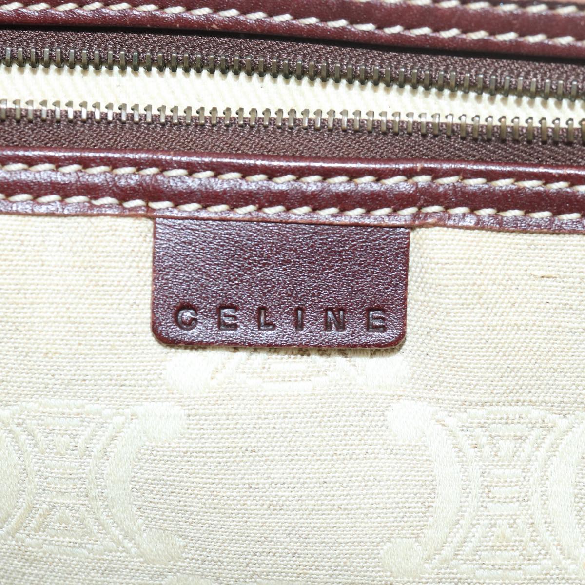 CELINE Paris Macadam Canvas Tote Bag Beige Brown Auth 83330