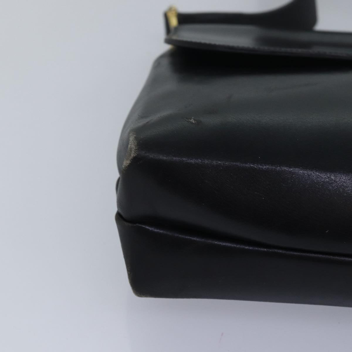 CELINE Shoulder Bag Leather Black Auth 83339