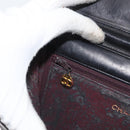 CHANEL Matelasse Ketten-Schultertasche Lammleder Schwarz CC Auth 83342-11