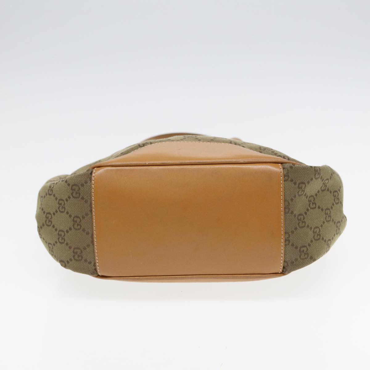 GUCCI GG Canvas Hand Bag Beige Brown 000 2854 0282 Auth 83346