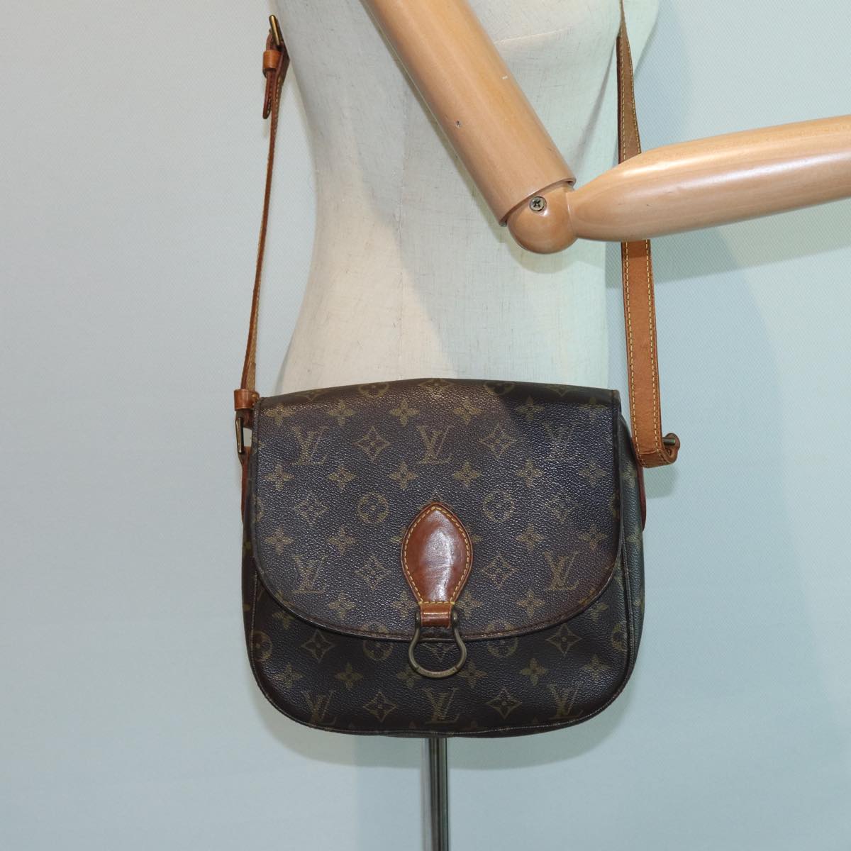 LOUIS VUITTON Monogram Saint Cloud GM Shoulder Bag M51242 LV Auth 83350