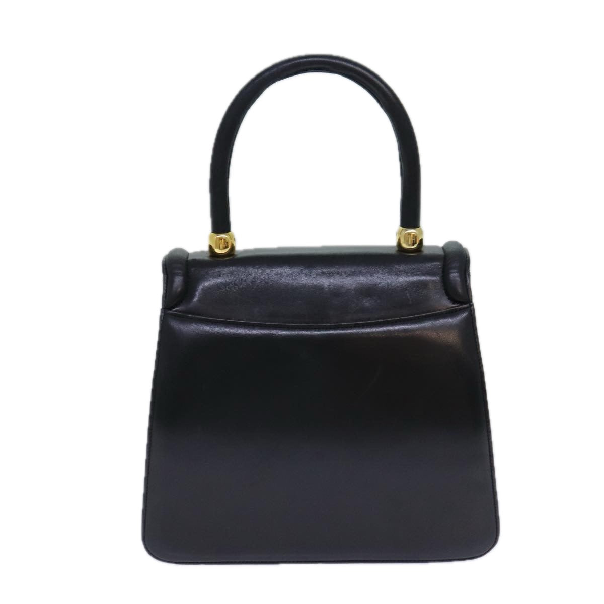 BALENCIAGA Hand Bag Leather Black Auth 83366 - 0