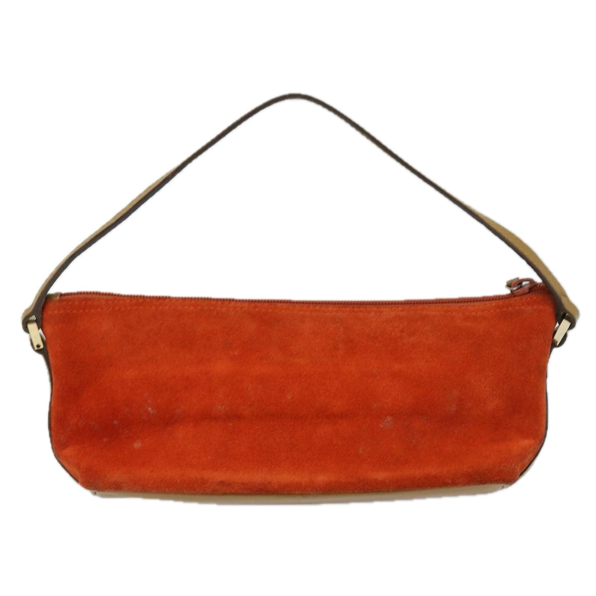 GUCCI Accessory Pouch Suede Orange 039 1103 Auth 83367