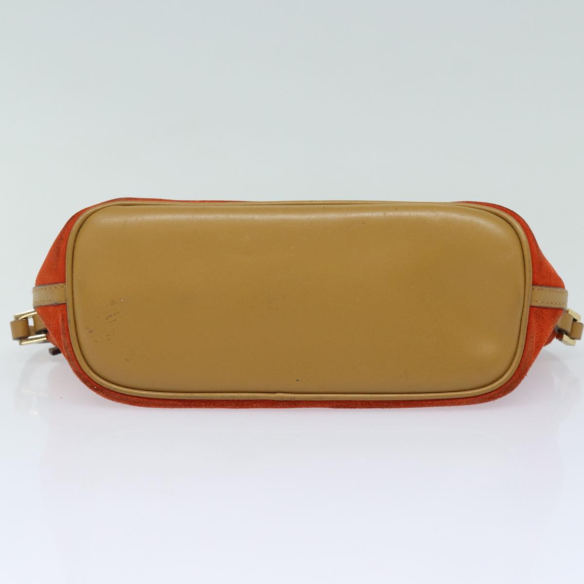 GUCCI Accessory Pouch Suede Orange 039 1103 Auth 83367