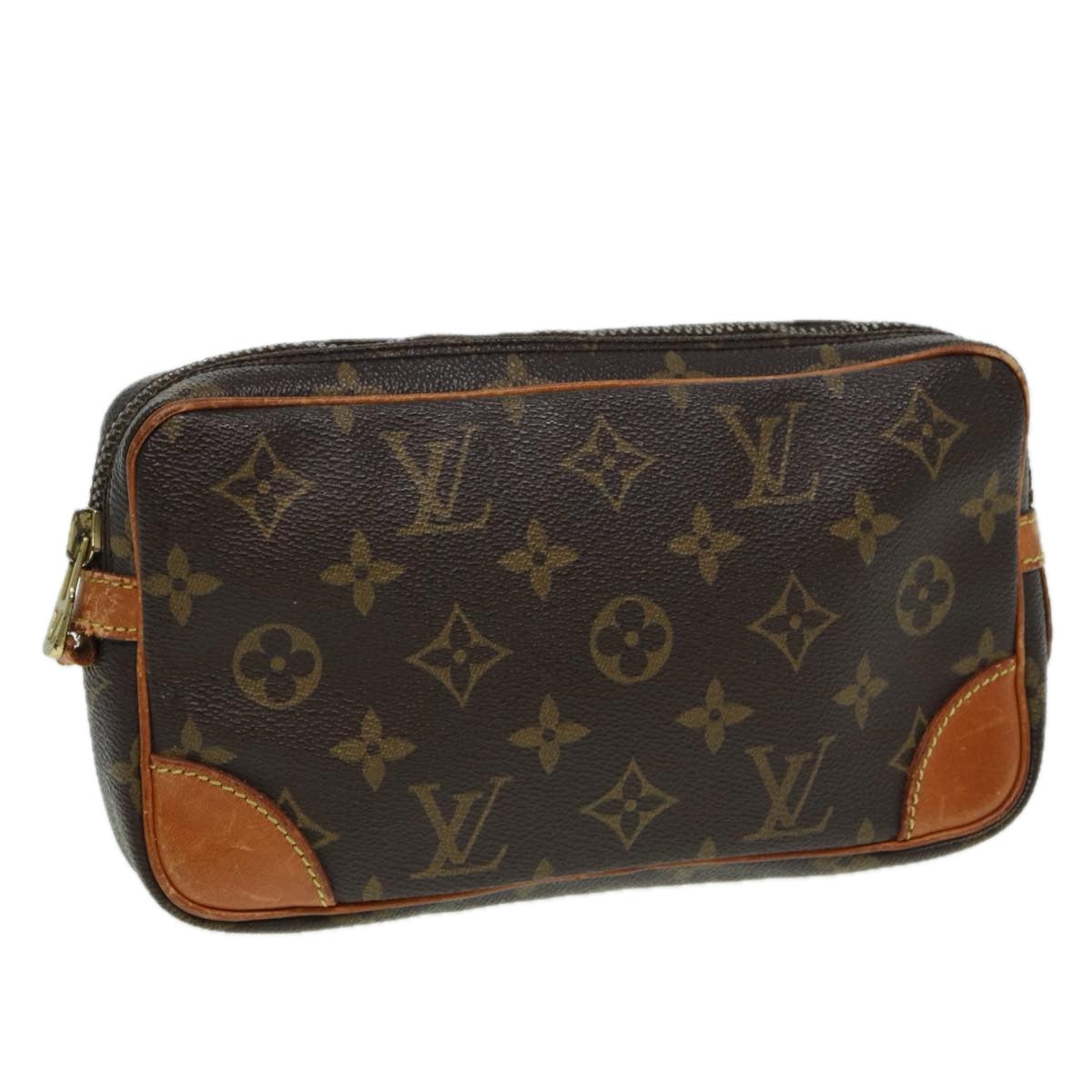 LOUIS VUITTON Monogram Marly Dragonne PM Clutch Bag M51827 LV Auth 83370