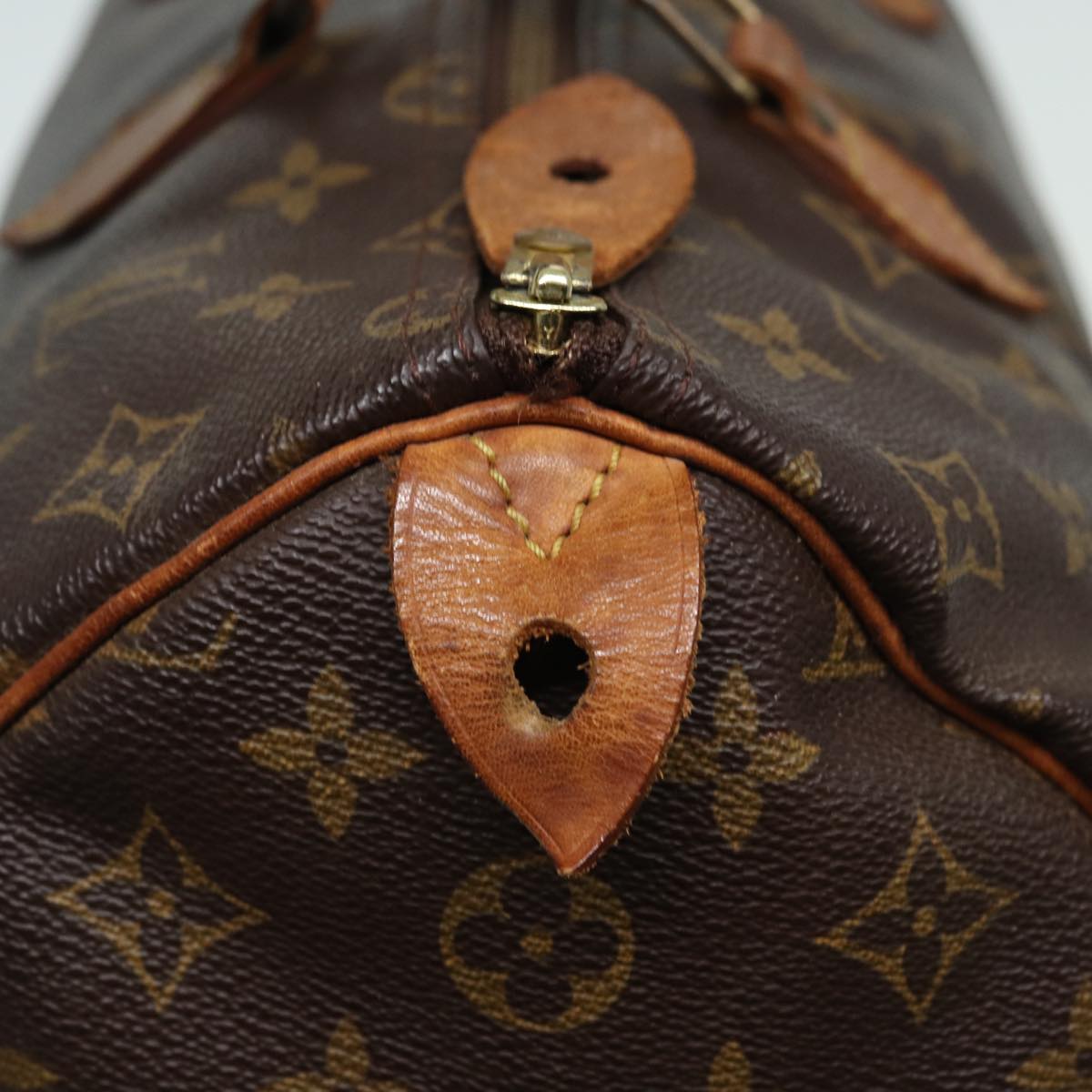 LOUIS VUITTON Monogram Speedy 35 Hand Bag M41524 LV Auth 83376