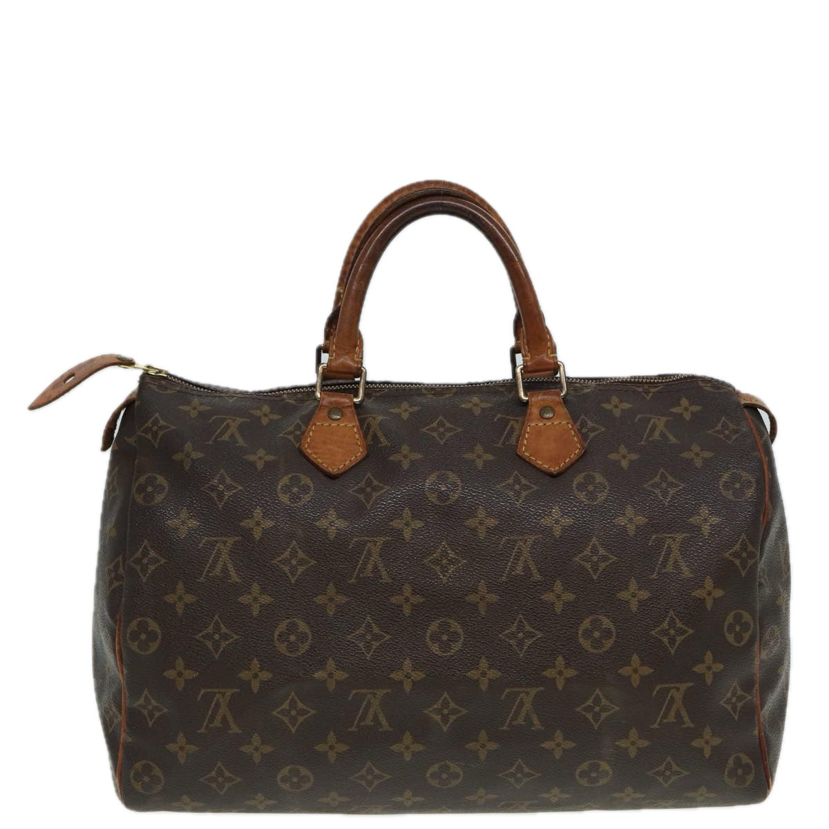 LOUIS VUITTON Monogram Speedy 35 Hand Bag M41524 LV Auth 83376