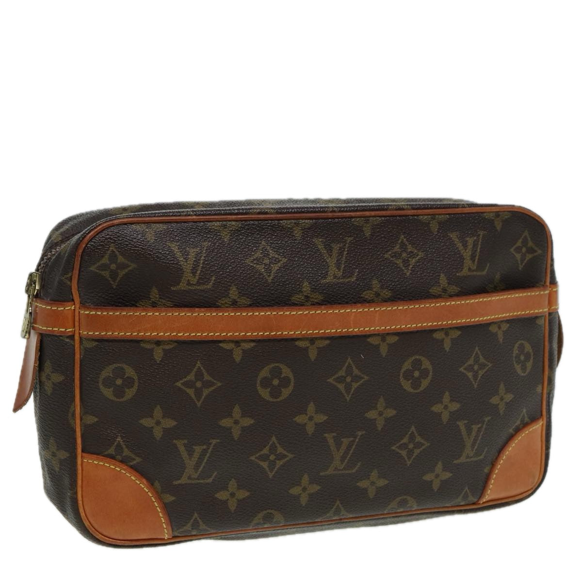 LOUIS VUITTON Monogram Compiegne 28 Clutch Bag M51845 LV Auth 83378