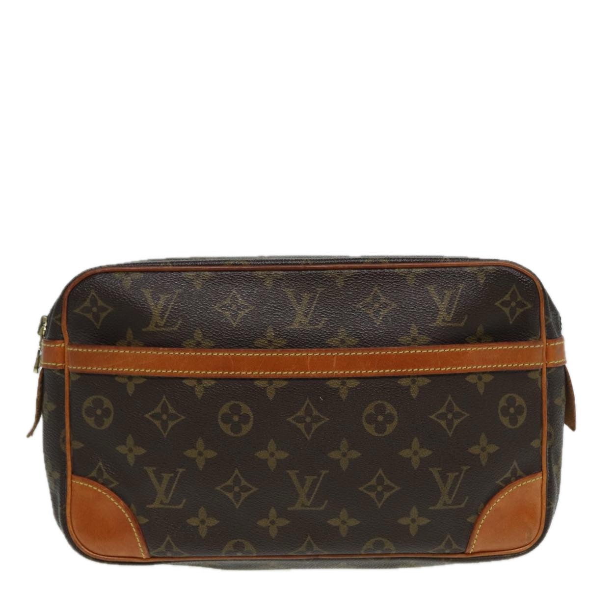 LOUIS VUITTON Monogram Compiegne 28 Clutch Bag M51845 LV Auth 83378