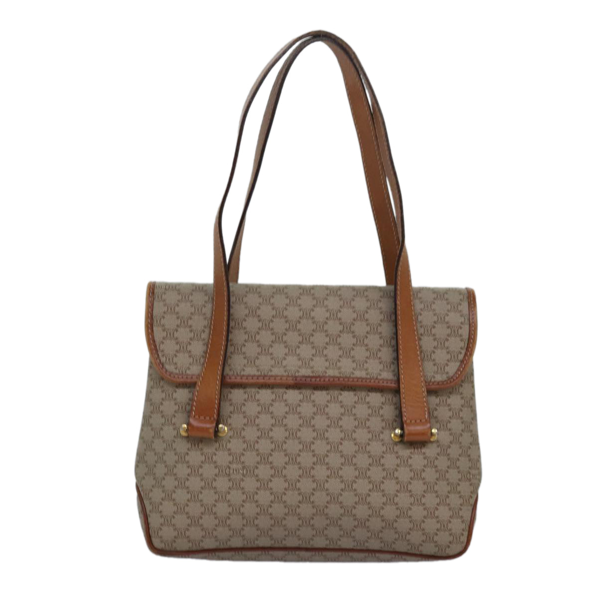 CELINE Macadam Canvas Hand Bag Beige Auth 83379 - 0