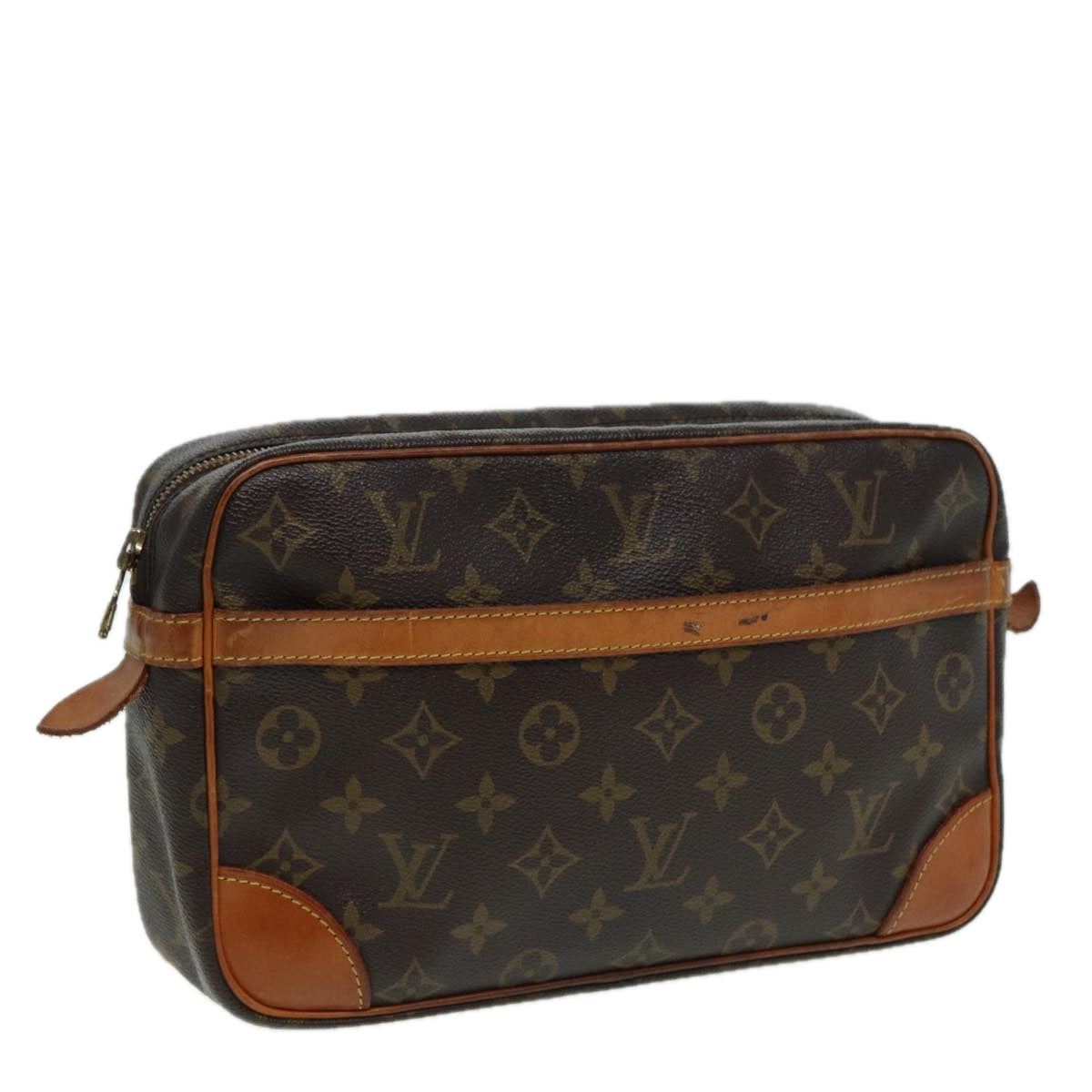 LOUIS VUITTON Monogram Compiegne 28 Clutch Bag M51845 LV Auth 83388