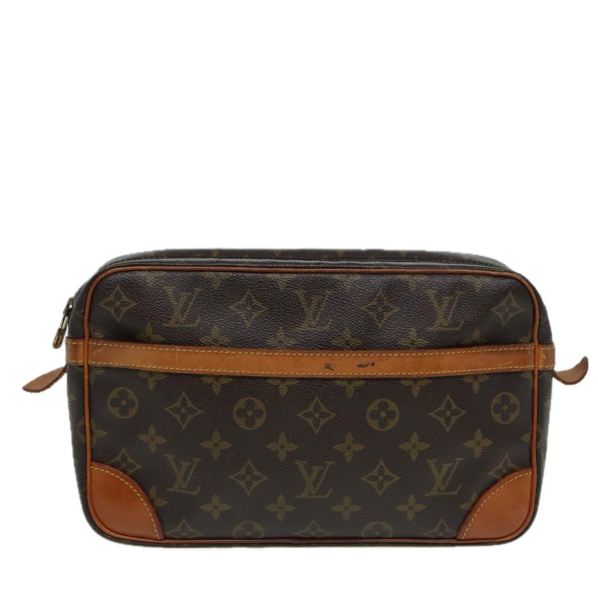 LOUIS VUITTON Monogram Compiegne 28 Clutch Bag M51845 LV Auth 83388