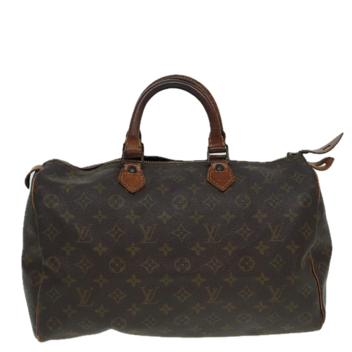 LOUIS VUITTON Monogram Speedy 35 Hand Bag M41524 LV Auth 83394