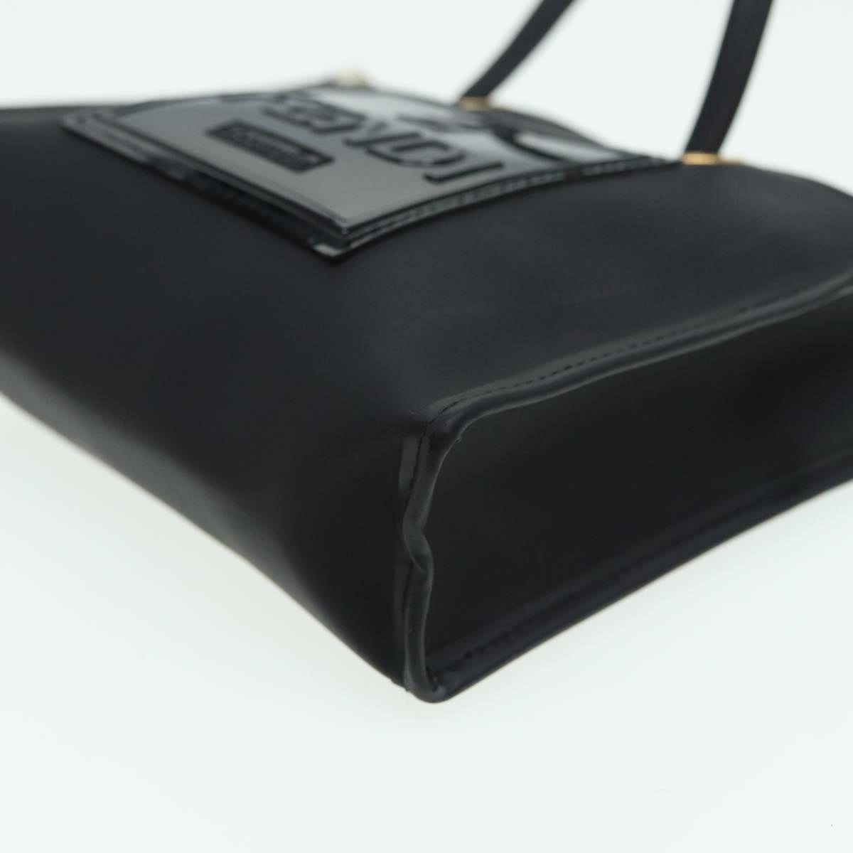 FENDI Hand Pouch Vinyl Black Auth 83410