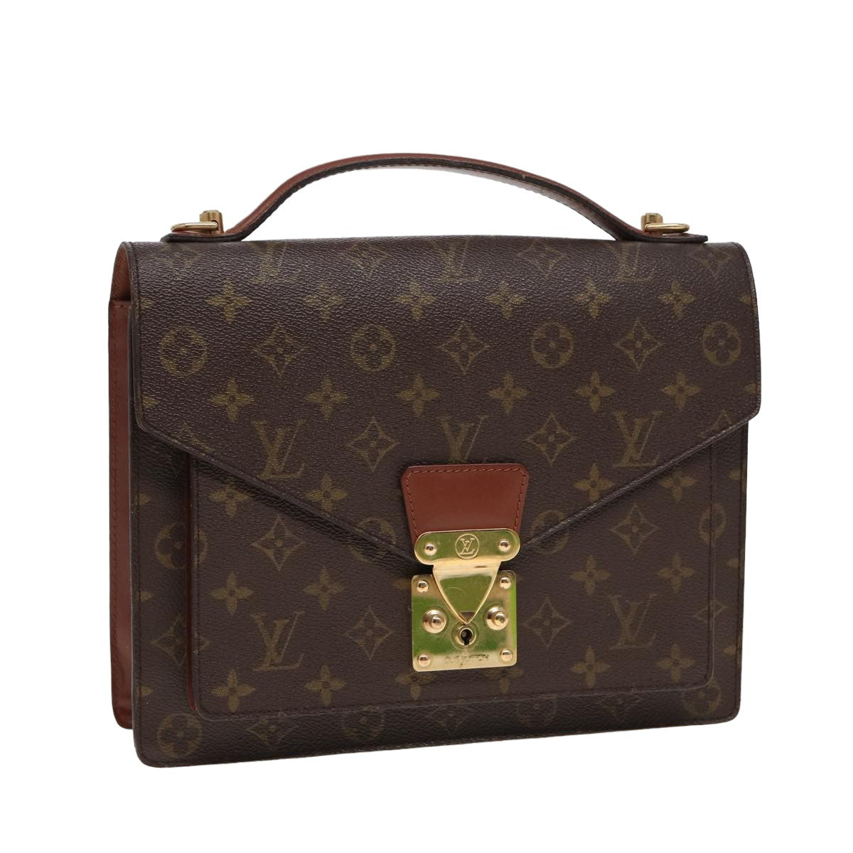 LOUIS VUITTON Monogram Monceau 28 Hand Bag 2way M51185 LV Auth 83412