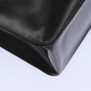 CHANEL COCO Mark Hand Bag Enamel Brown CC Auth 83416-16