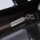 CHANEL COCO Mark Hand Bag Enamel Brown CC Auth 83416-10