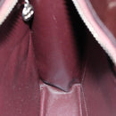 CHANEL COCO Mark Hand Bag Enamel Brown CC Auth 83416-18