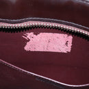 CHANEL COCO Mark Hand Bag Enamel Brown CC Auth 83416-12