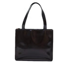 CHANEL COCO Mark Hand Bag Enamel Brown CC Auth 83416-2